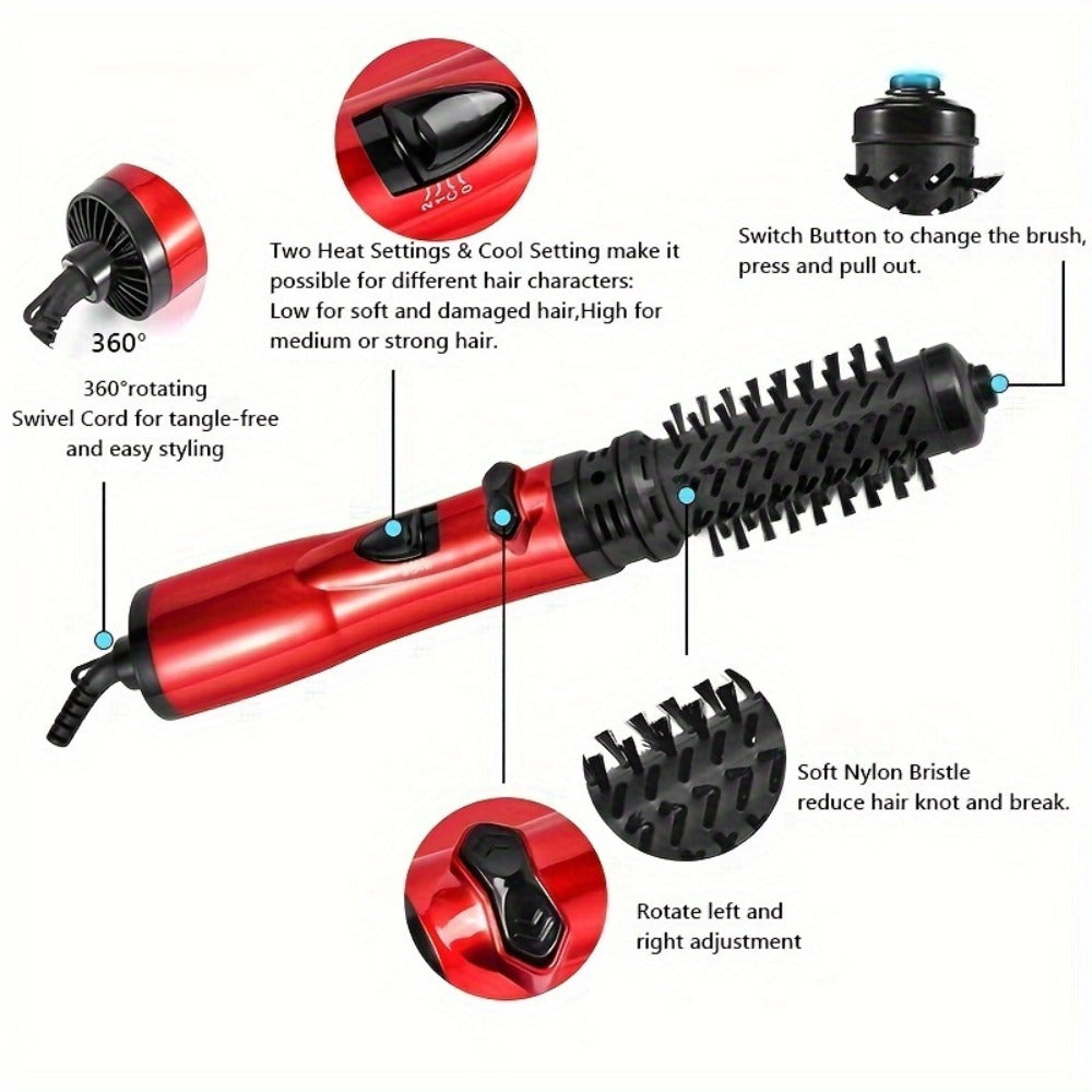 Rotating Hot Air Brush 2-in-1 Auto Curl & Straighten Styling Comb, One-Step Salon Blowout Results at Home — image 10
