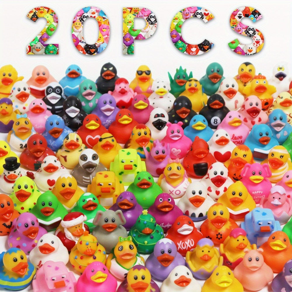 Mini Rubber Ducks Bulk Set, 2" Floating Bath Toy Variety for Kids, Cute Assorted Ducks for Bath Time — image 4