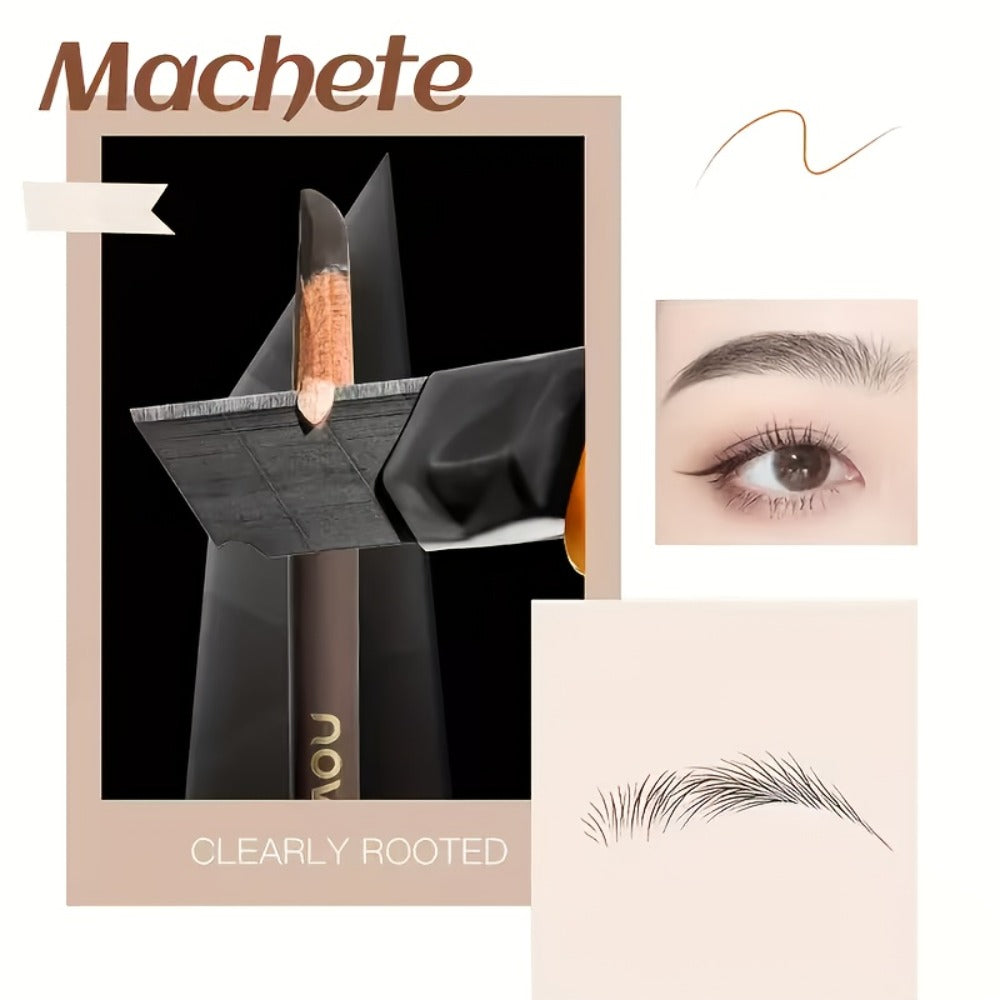 Four-Color Wood Eyebrow Pencil Set with Sharpened Brown-Tone Tips, Spoolie Ends and Approx. 20 cm Length — image 8