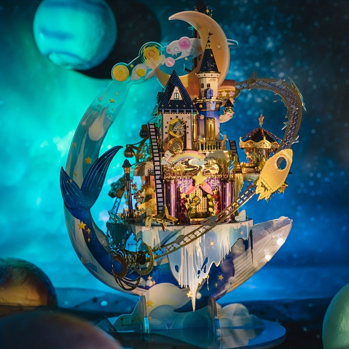 3D Metal Model Kit MU Star Playground, Handcrafted Garden Scene DIY Puzzle for Teens & Adults Ages 14+ — image 1