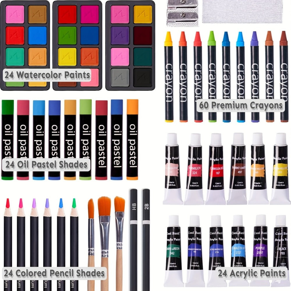 175-Piece Deluxe Art Set in Wooden Case with the Listed Color, Size or Set Options for Everyday Use — image 2