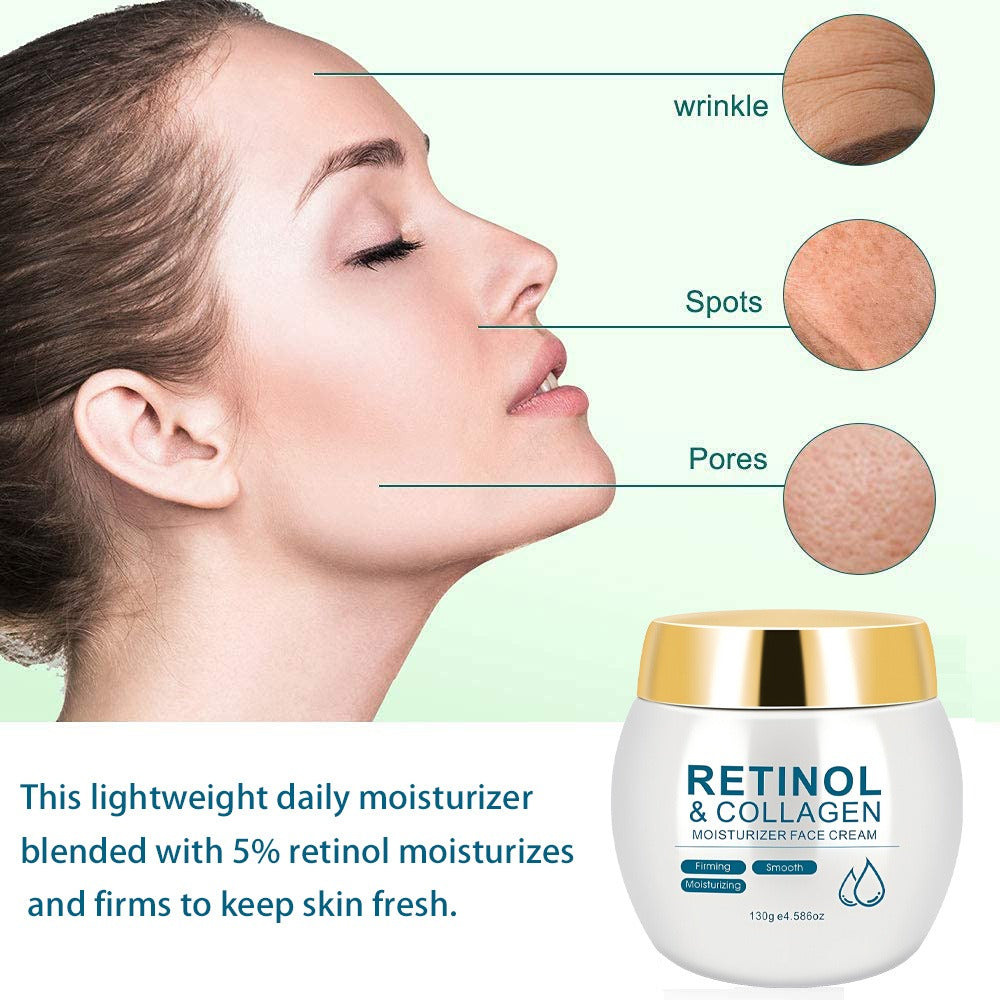 Face Cream Retinol and Collagen 130g Jar or Retinol Essence Option for Day and Night Skin Care — image 10