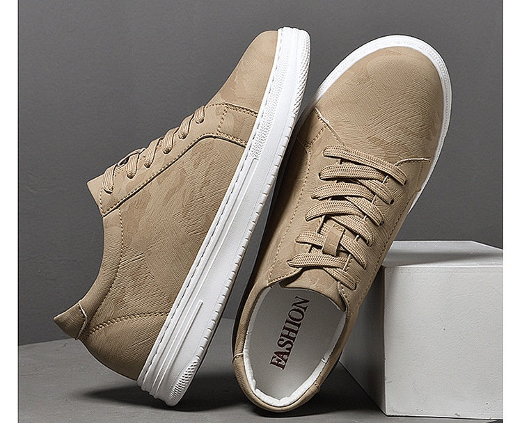 Mens Invisible Height Increasing Thick Soled Elevating Shoes Mens Casual White Trendy Athletic Sneakers