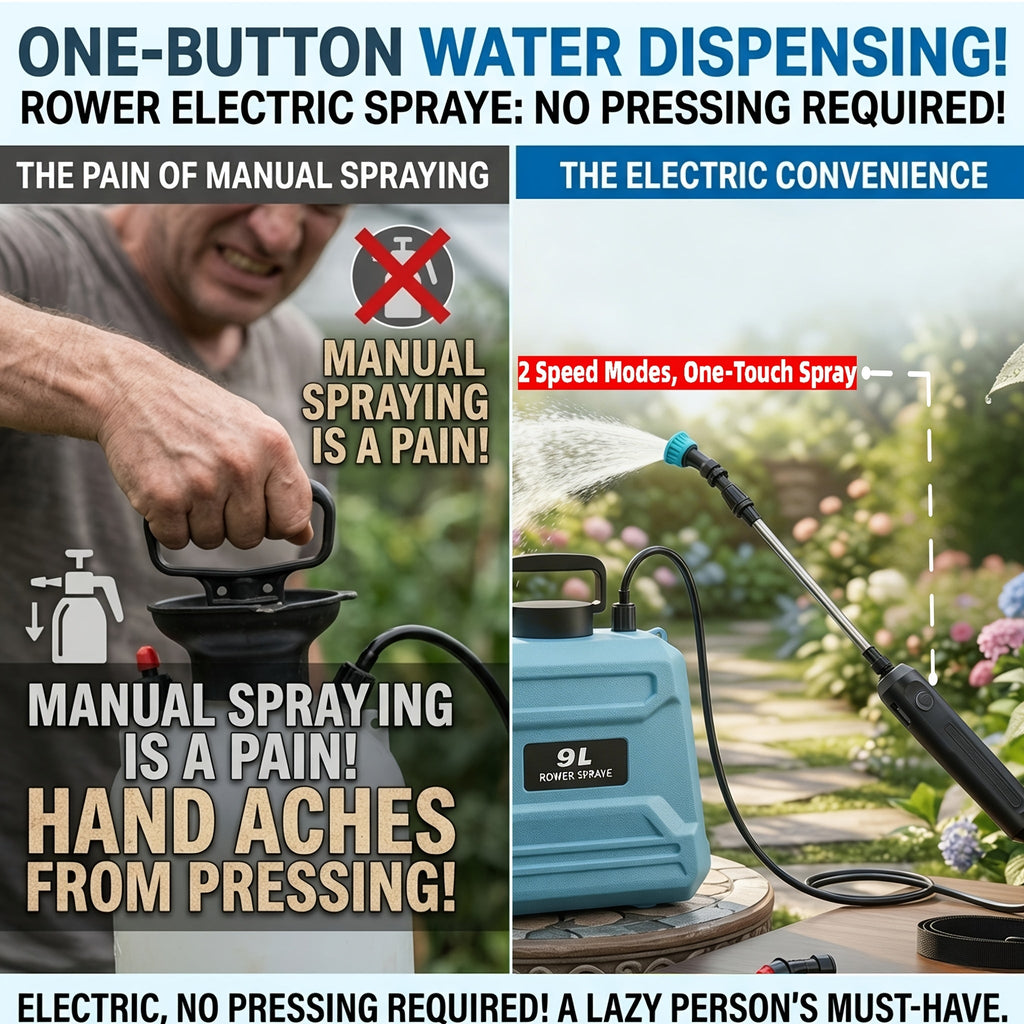 Garden Sprayer, USB-Rechargeable Electric Pump with Three Mist Nozzles for Yard and Patio Watering — image 5