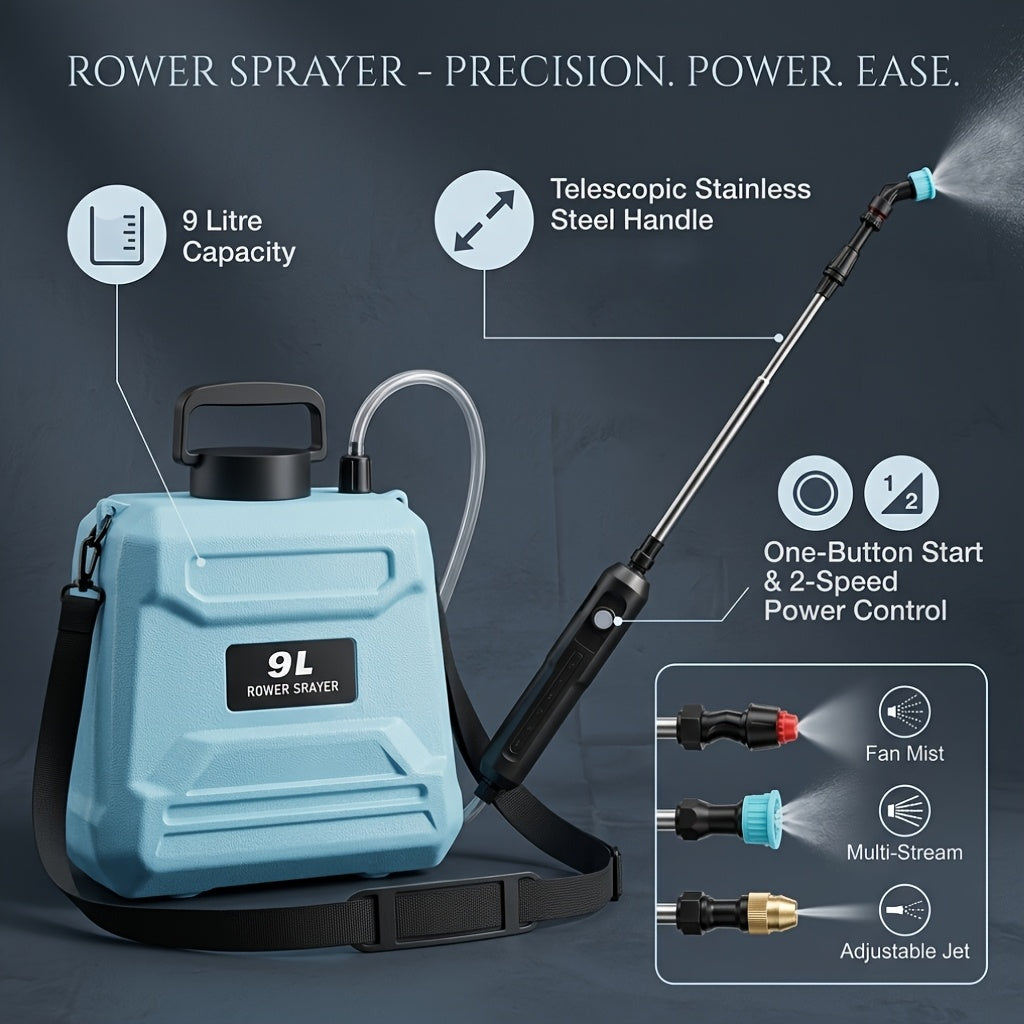 Garden Sprayer, USB-Rechargeable Electric Pump with Three Mist Nozzles for Yard and Patio Watering — image 7