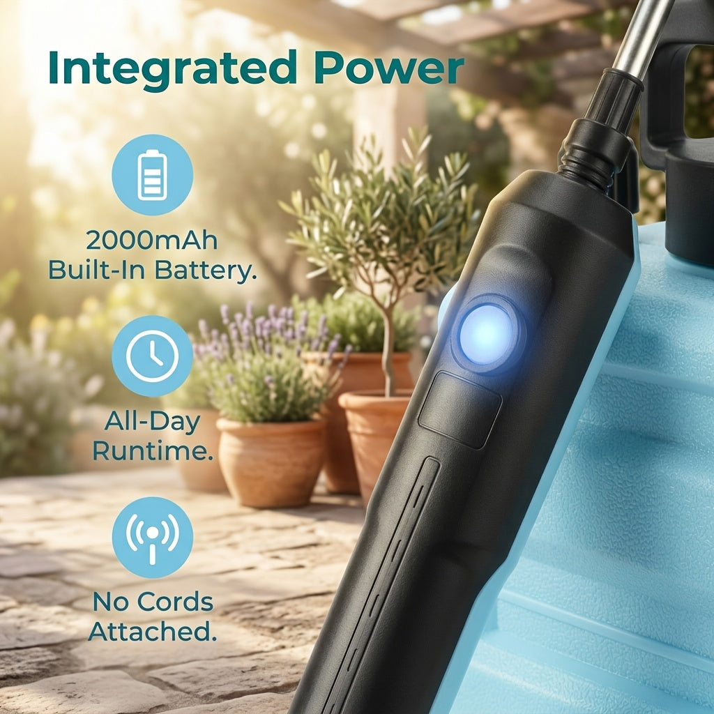 Garden Sprayer, USB-Rechargeable Electric Pump with Three Mist Nozzles for Yard and Patio Watering — image 8