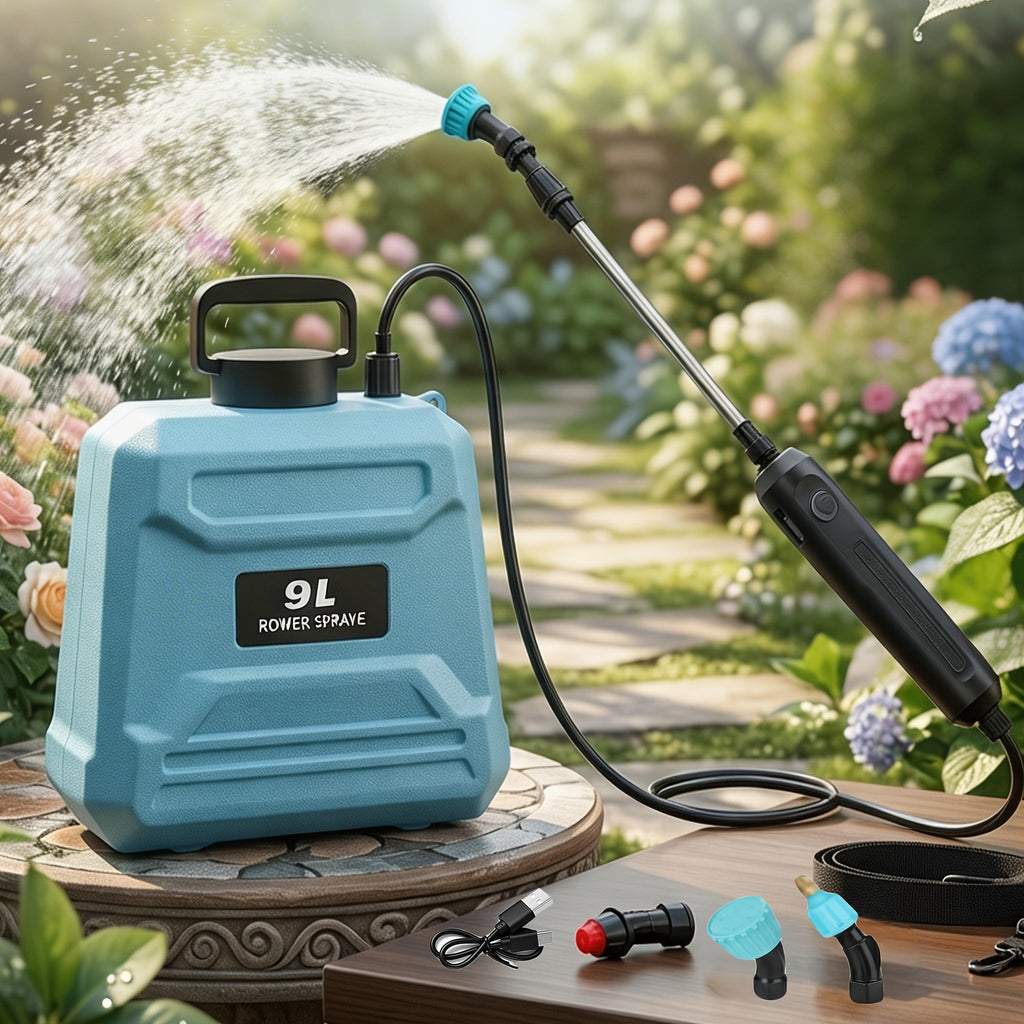 Garden Sprayer, USB-Rechargeable Electric Pump with Three Mist Nozzles for Yard and Patio Watering — image 2