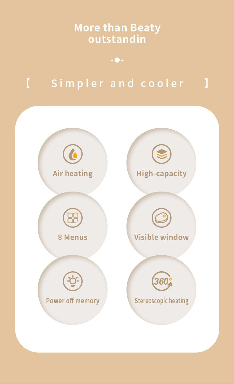 Home Visual Touch Screen Large Capacity Air Fryer
