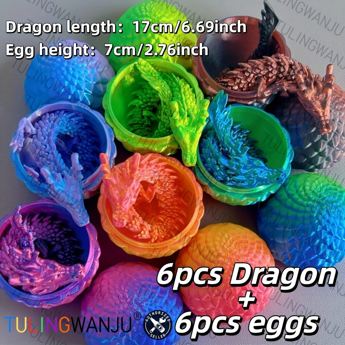 Dragon Figurine & Dragon Egg Set 12pcs with the Listed Color, Size or Set Options for Everyday Use — image 7
