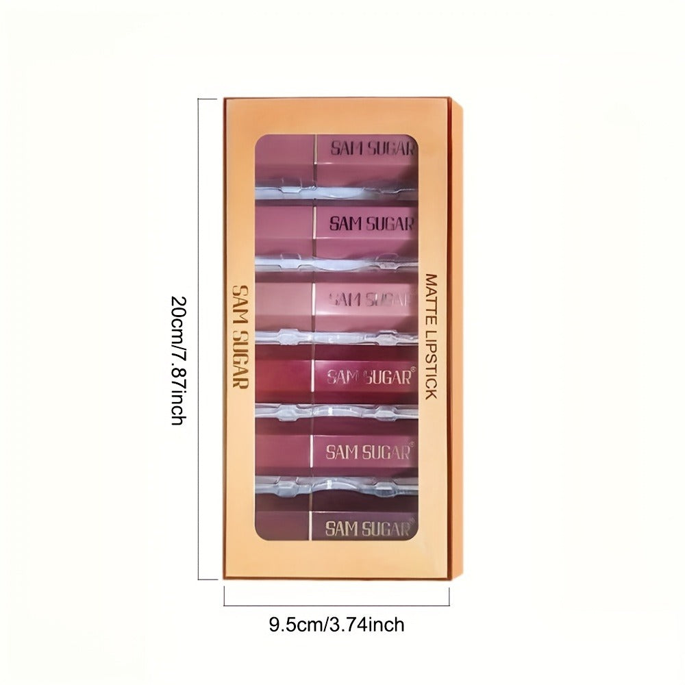 Lip Gloss Set 6pcs Velvet Finish Shiny Lip Color Collection, for Makeup, Travel and Everyday Vanity Use — image 6