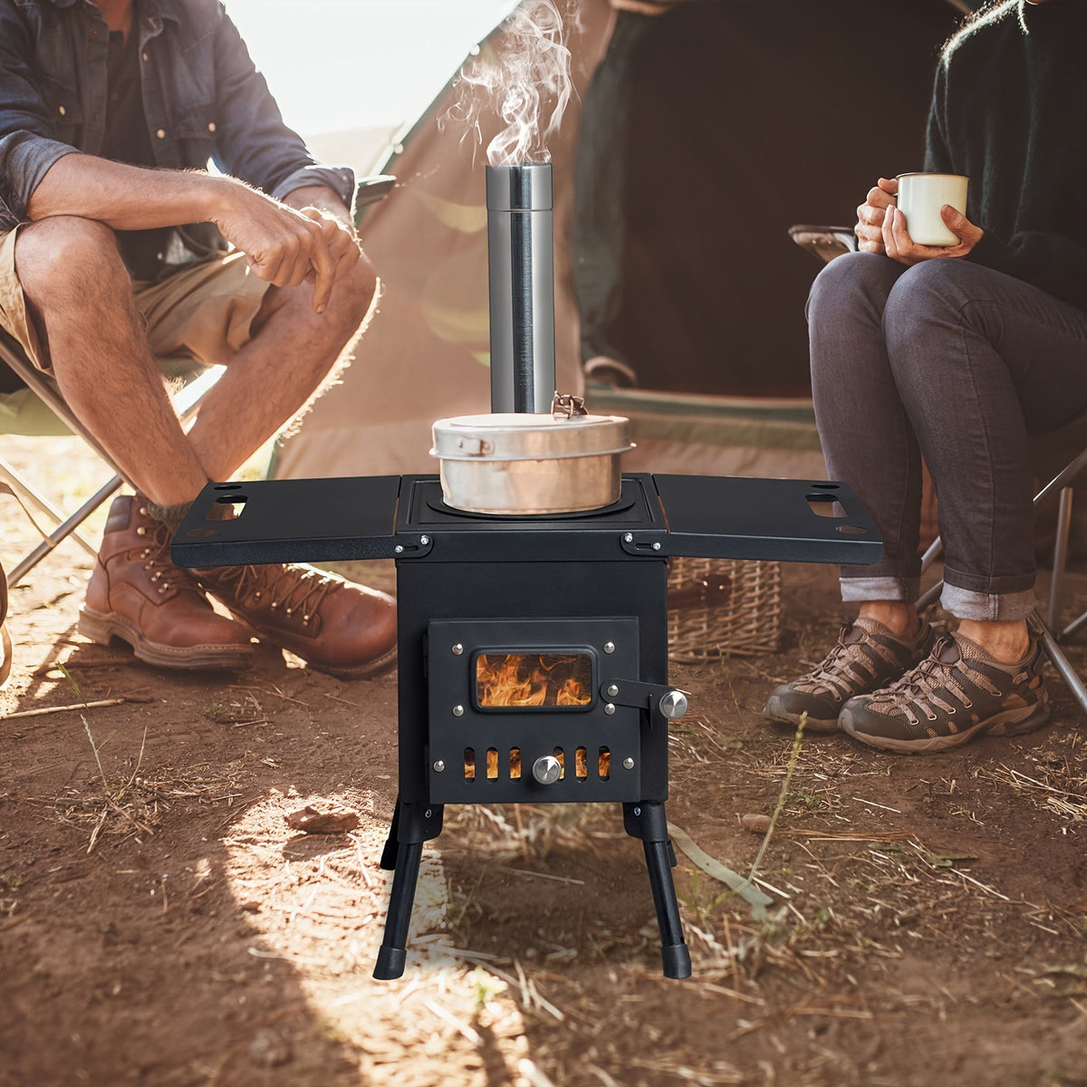Tent Wood Stove Portable for Garden, Patio and Yard Use, with the Listed Configuration, for Everyday Use and Organized Storag