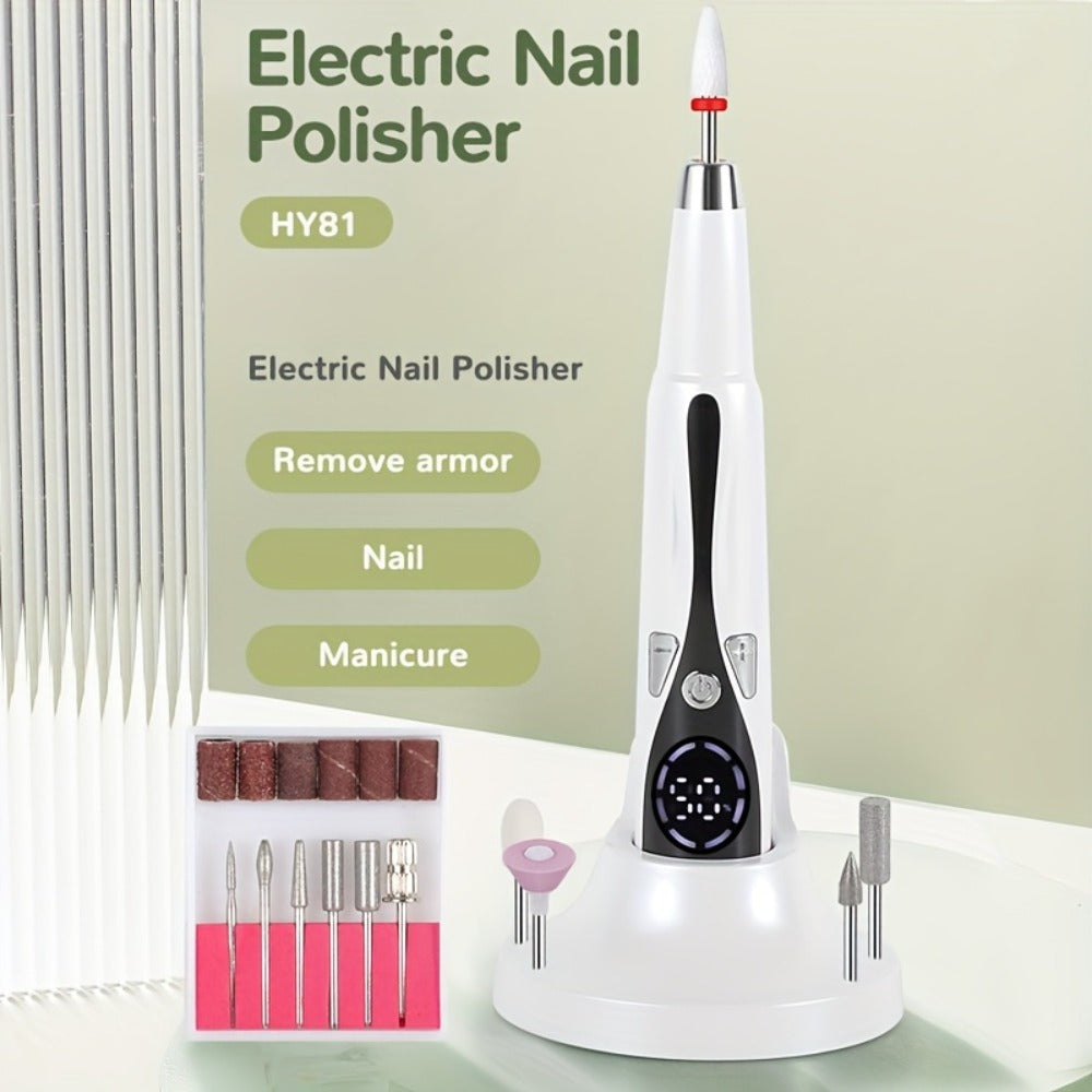 Electric Nail Drill Kit 12 Bits & Stand, 20000RPM Professional Nail File for Gel Polish Removal, Acrylic — image 2