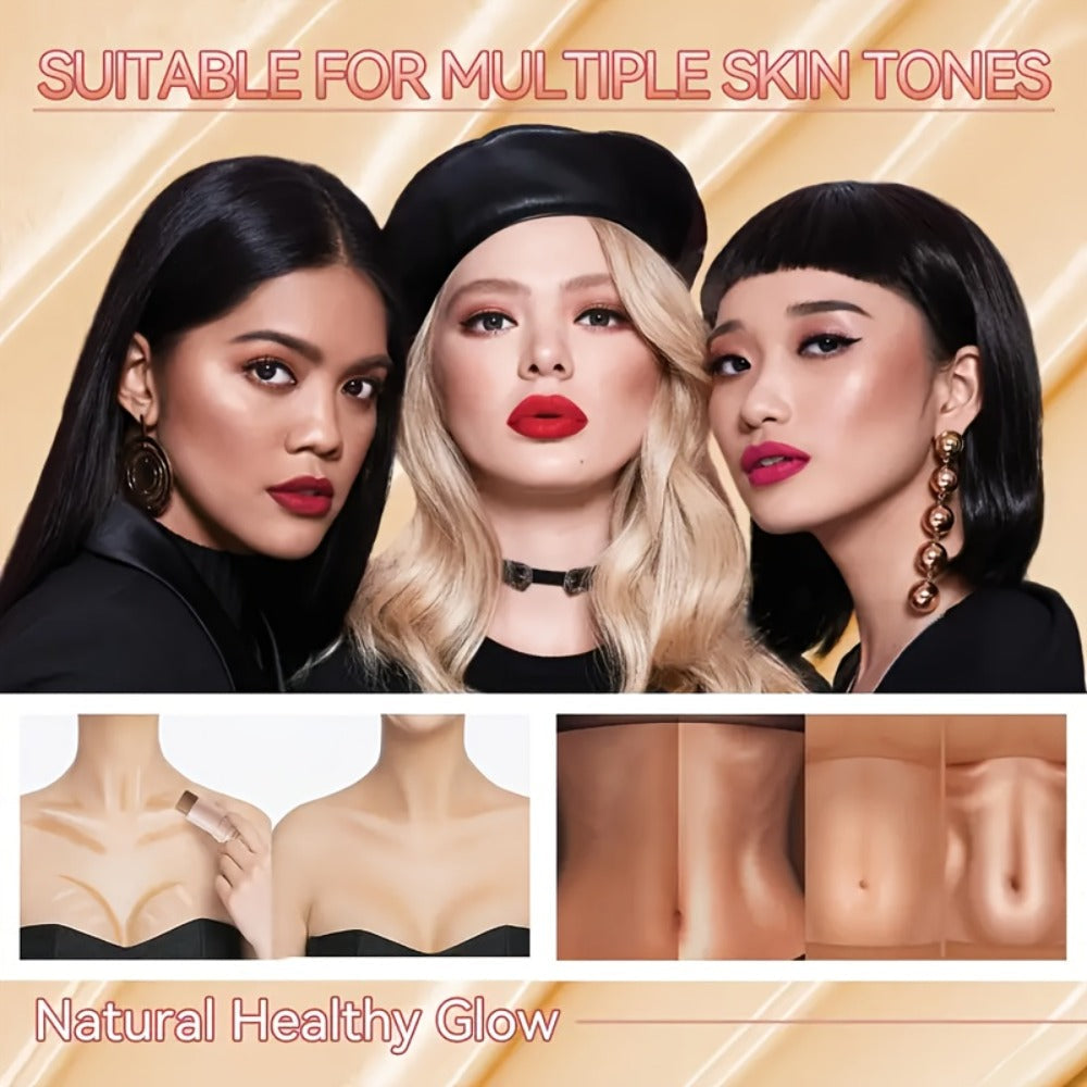 Cream Contour Stick Set 3-in-1 with Blush Highlighter & Bronzer – Squalane Non-Greasy Waterproof Long-Lasting Sculpting Kit —