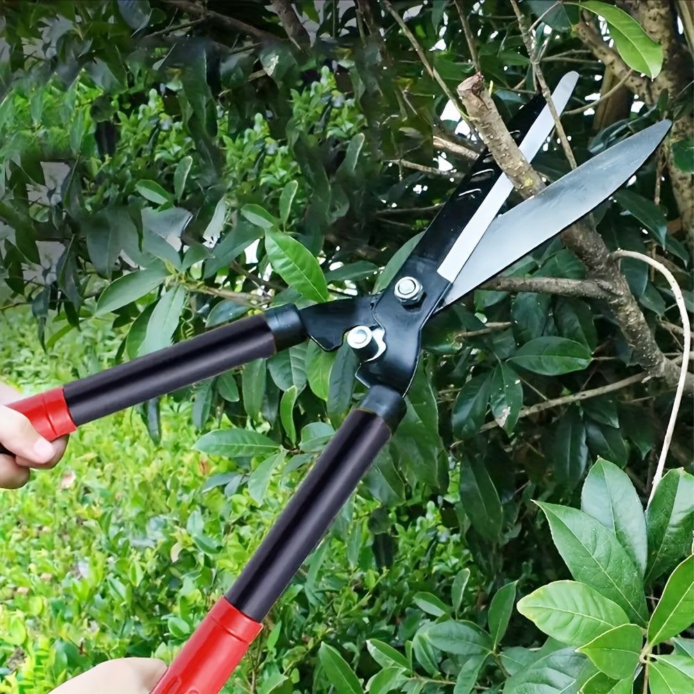 Long-Handle Hedge Shears with 27cm Blades, Red Grips, 51.5cm Pictured Length and 360g Label — image 2