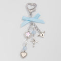 Little Fresh Love Bow Ribbon Keychain Sweet Wind Imitation Pearl Alloy Pendant - V.I.P Digital Presence