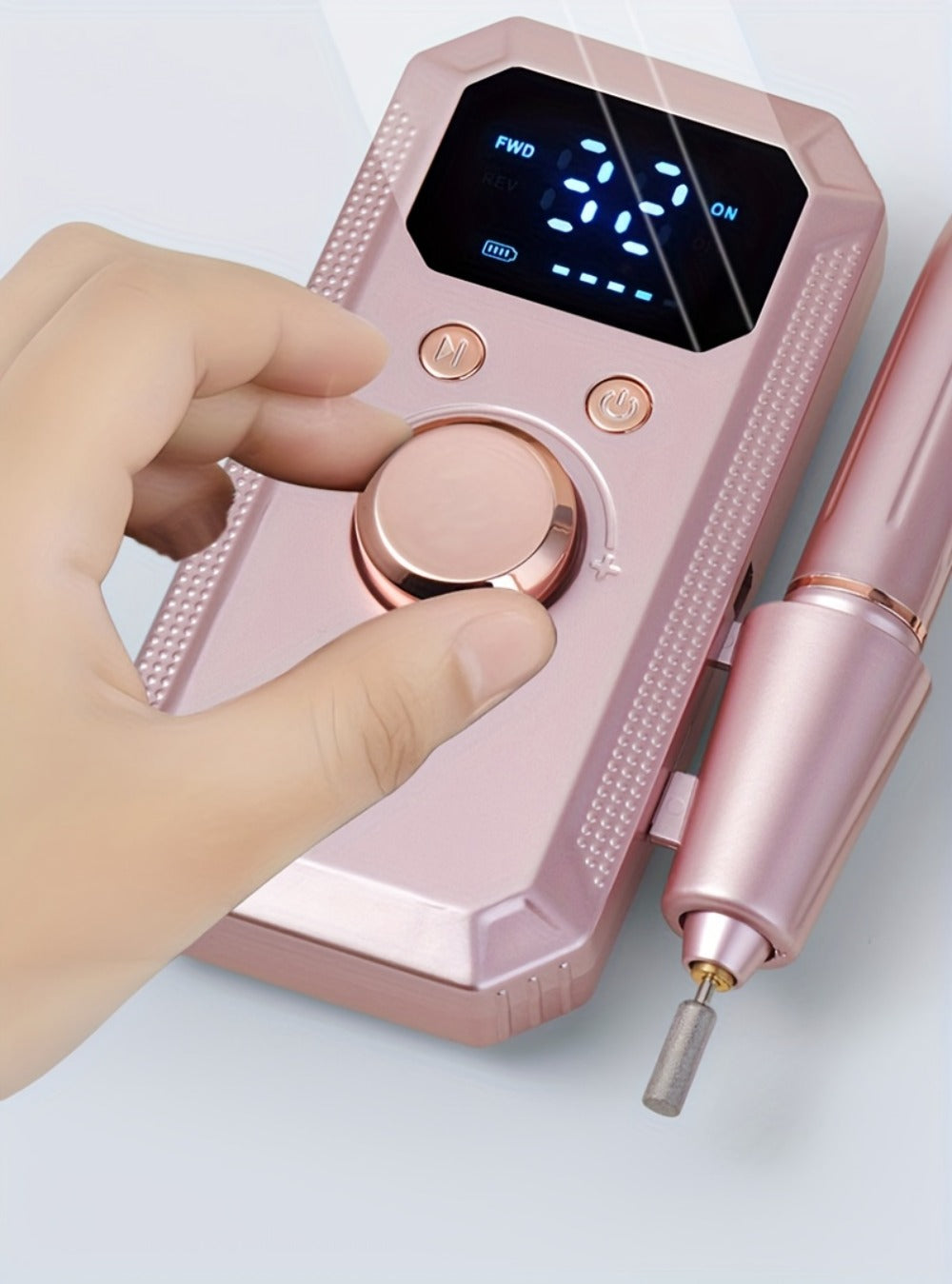 Cordless Electric Nail Drill Machine Rechargeable Professional E-File 11 Bits 20 Sanding Discs High Speed Acrylic Gel Natural