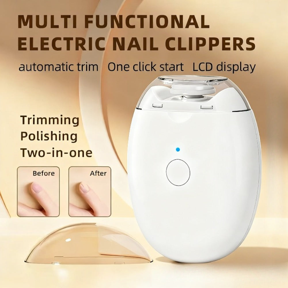 Electric Nail Clipper 2-in-1 Rechargeable USB Nail Trimmer Grinder Polisher Multifunctional Nail Care Tool — image 4