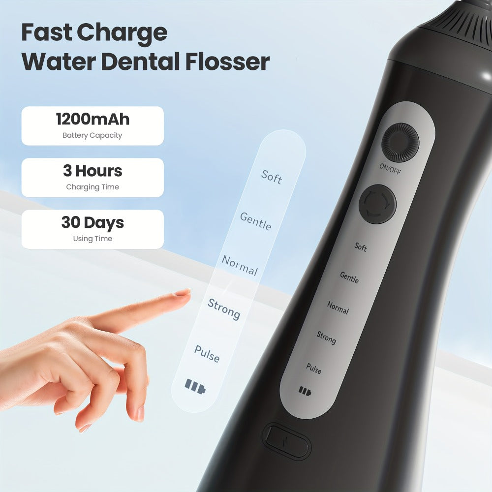 350 ml Cordless Water Flosser Kit with Six Jet Tips, Five Mode Labels, USB Cable and Manual — image 7