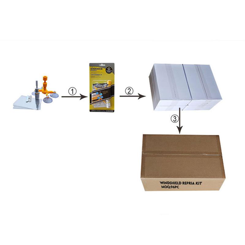 l Car Windshield Repair Tool 1 Set Repair Agent Suction Cup Auto Front Window Repairing Paintless Dent Removal Tools