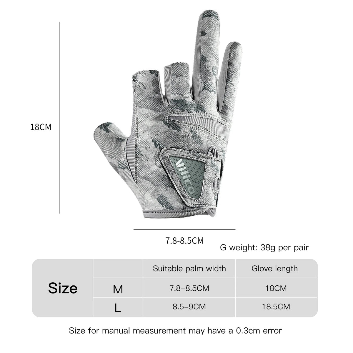 Outdoor fishing equipment - thin comfortable breathable leak proof 3-finger lure fishing gloves