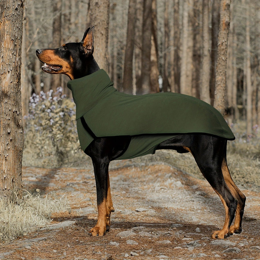 High-Neck Pullover Dog Coat in Burgundy, Navy or Fern Green with Selected XL Through 4XL Sizes — image 11