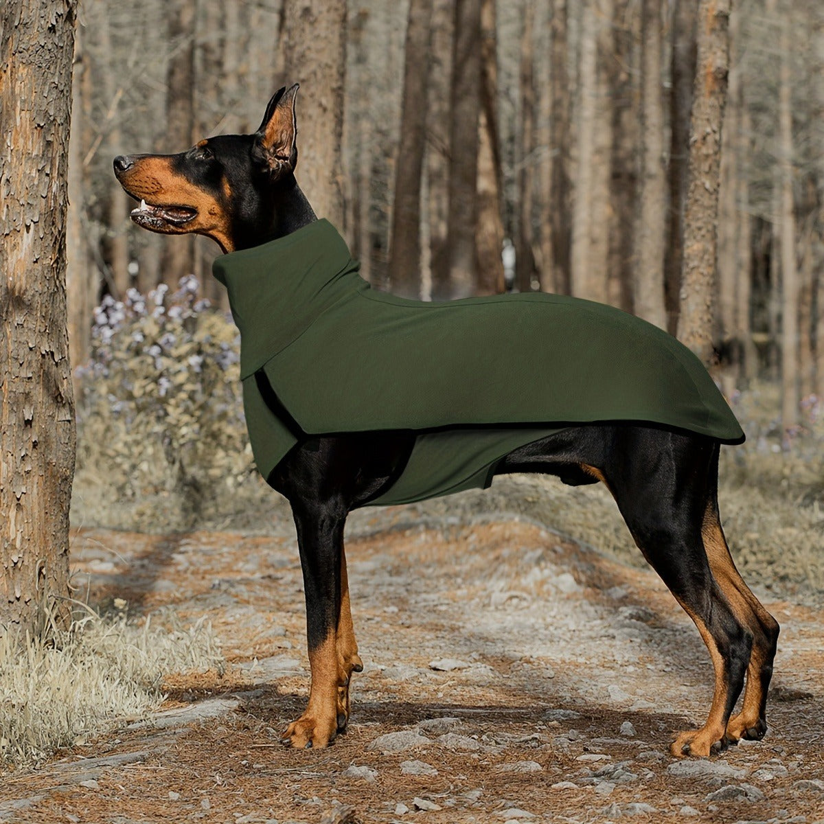 High-Neck Pullover Dog Coat in Burgundy, Navy or Fern Green with Selected XL Through 4XL Sizes — image 11
