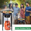 Outdoor Propane Burner Stand with One- or Three-Burner Layout, Removable Legs and 0–20 PSI Regulator Hose — image 1