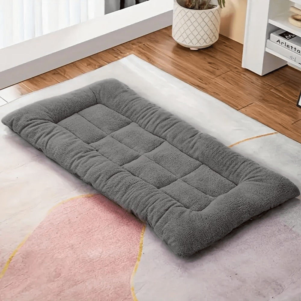 Rectangular Plush Dog Sofa Bed with Raised Bolsters, Gray L Checkout Option and Two-Surface Presentation — image 14