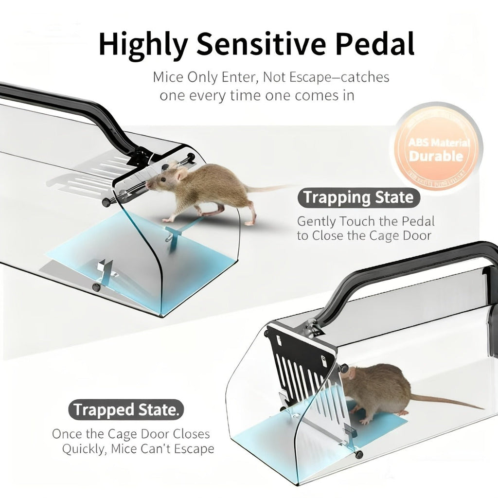 Mouse Trap Live Catch – Transparent Continuous Capture Rodent Trap for Indoor Home, Kitchen, Garage & Outdoor Use — image 7