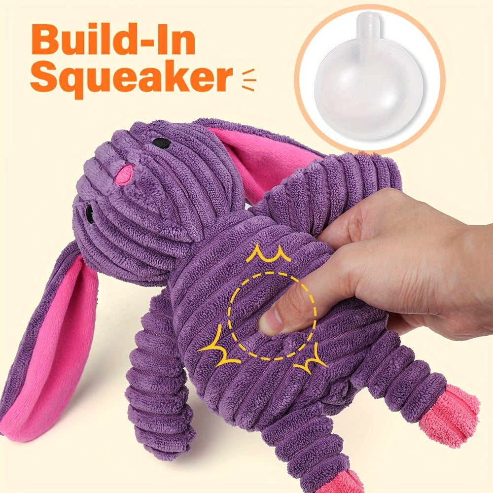 Dog Toys Five-Piece Squeaky Plush Animal Set with Pig, Frog, Elephant, Chicken and Fox Designs — image 5