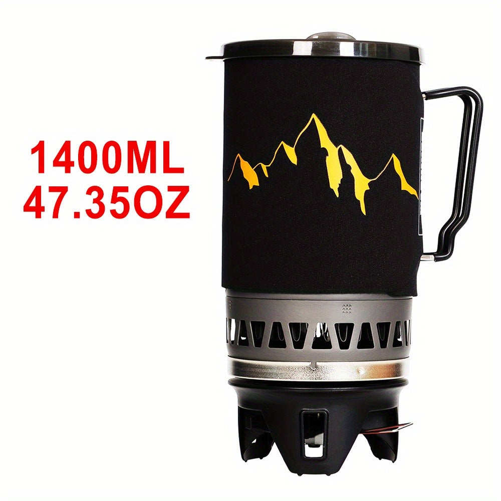 Camping Stove System 2pcs Set, Portable Propane Burner & Pot for Hiking Backpacking Outdoor Cooking — image 7