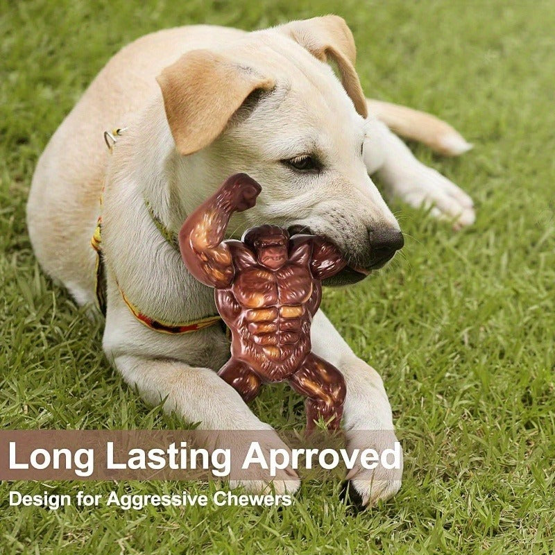 Textured Flexing Figure Dog Chew Toy in Brown, Approx. 6.77 Inches Tall for Medium or Large Dogs — image 5