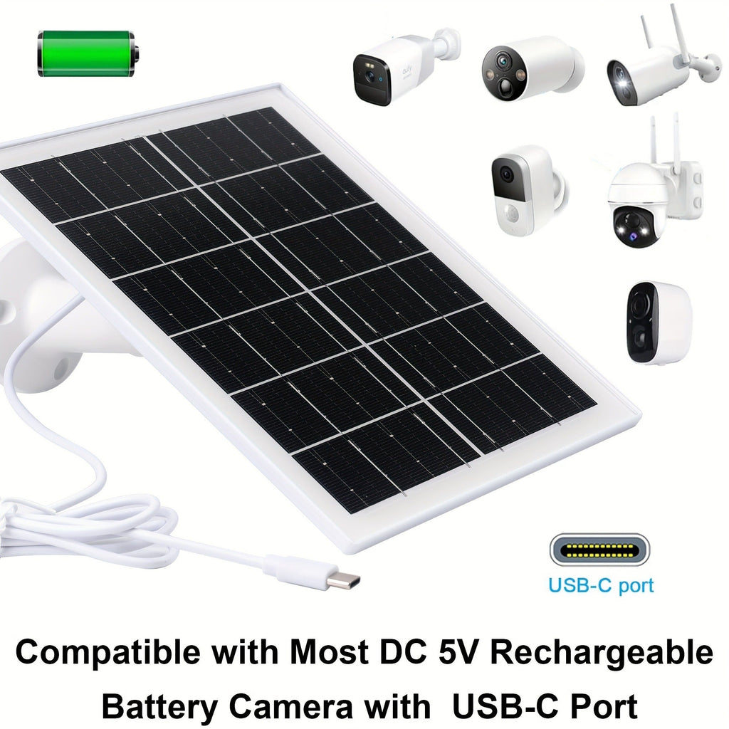 Solar Panel 5W Monocrystalline with Built-In 5200mAh Battery - 3rd Gen Emergency Charger for Security Camera — image 10