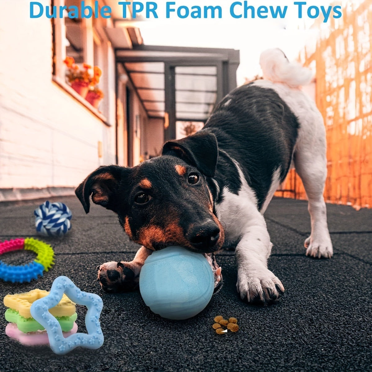 Dog Toy Assorted Puppy Bundle with Random Chew, Rope, Treat Ball and Squeaky Mix in 3 or 12 Pieces — image 6