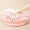 Plush Cave Dog Bed with Padded Rim, Large 21.7 x 20 x 17.7-Inch Size and Three Color Options — image 1