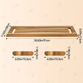 Extra-Long 36 x 11-Inch Wood-Color Charcuterie Board with Recessed Handles and Two Display Stands — image 1