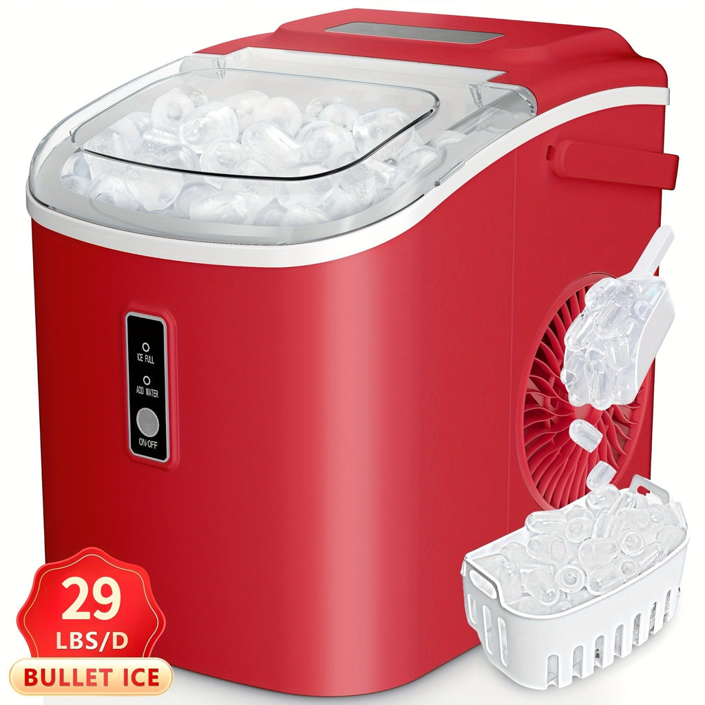 Countertop Bullet Ice Maker with 26-29 lb Daily Labels, 8 Cubes per 6 Minutes and Three Colors — image 2