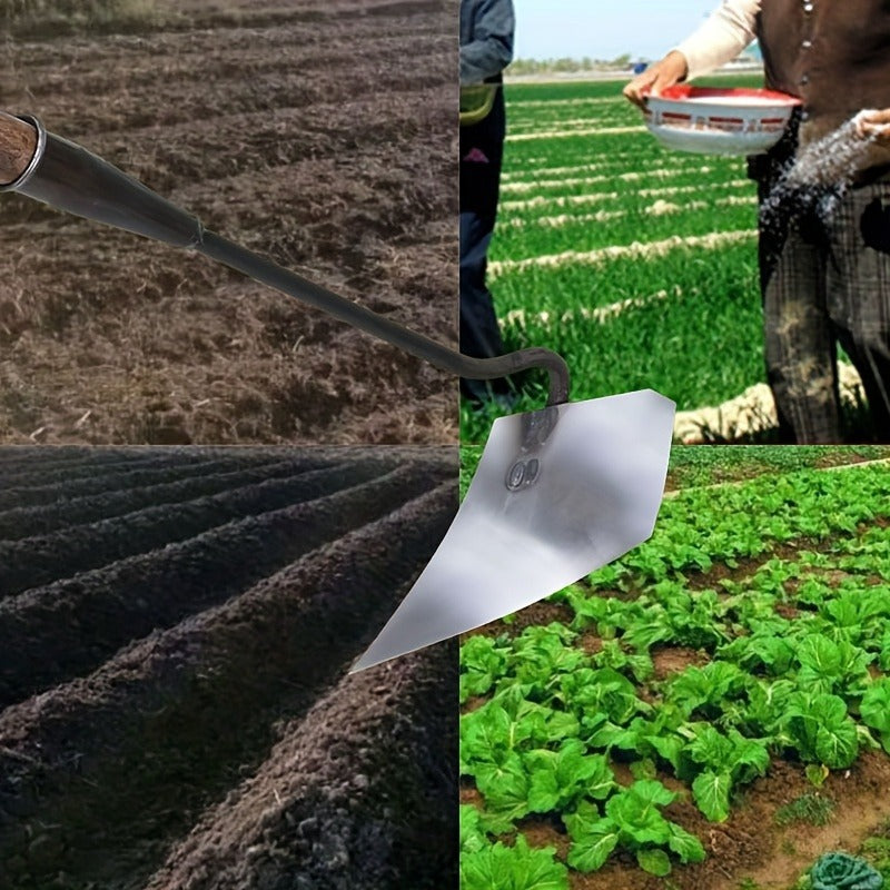 Garden Cultivator Manganese Steel Hand Plough Thickened Triangular Hoe for Plowing, Soil Loosening — image 8