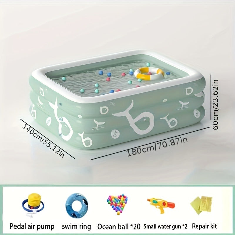 Inflatable Swimming Pool Set with Sunshade, Slide & Canopy, Family Backyard Pool, Multiple Sizes — image 10