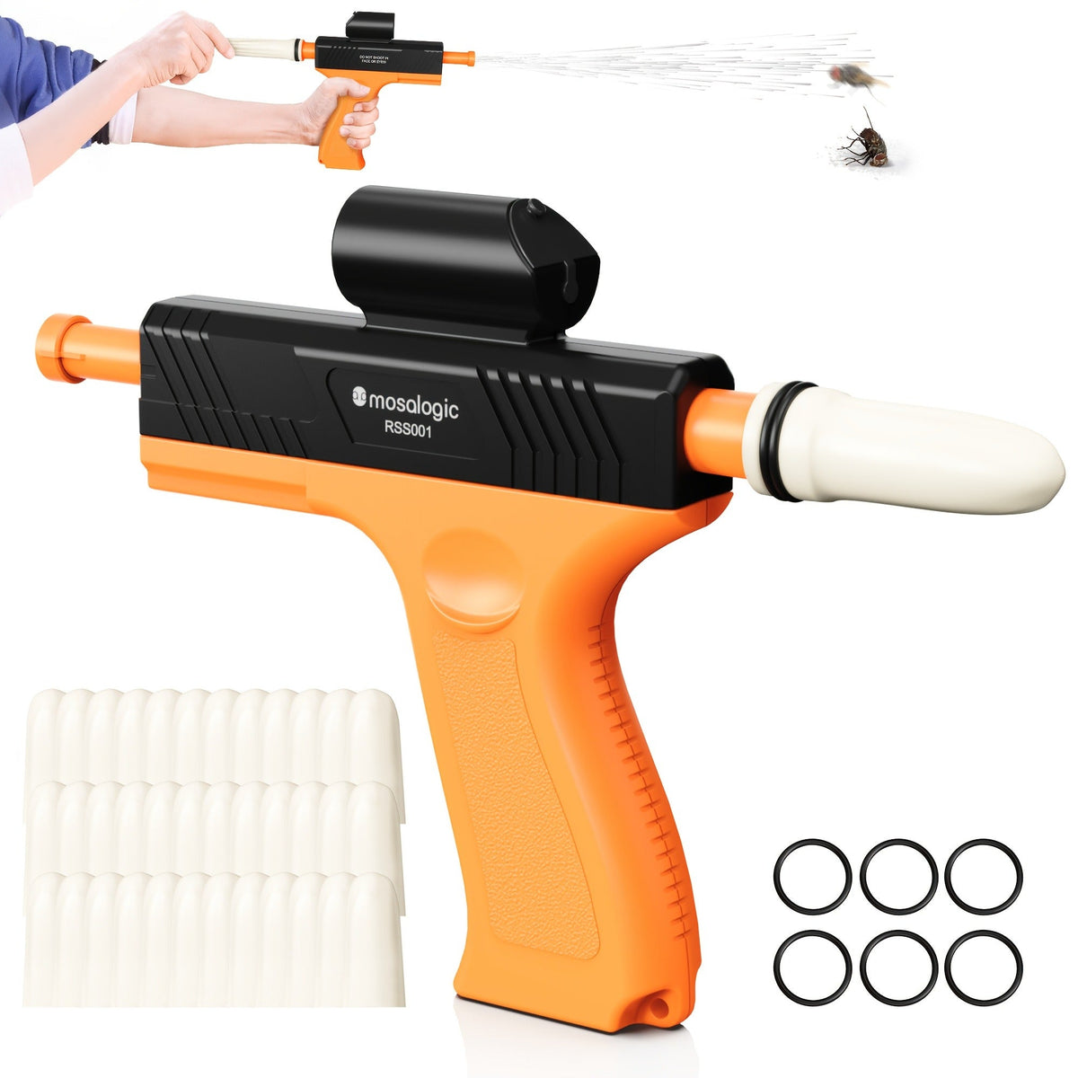 Bug Salt Gun Fly Pistol Salt Shooter Pest Control Toy No Chemicals No Batteries Indoor Outdoor Home Garden Camping Gift — ima