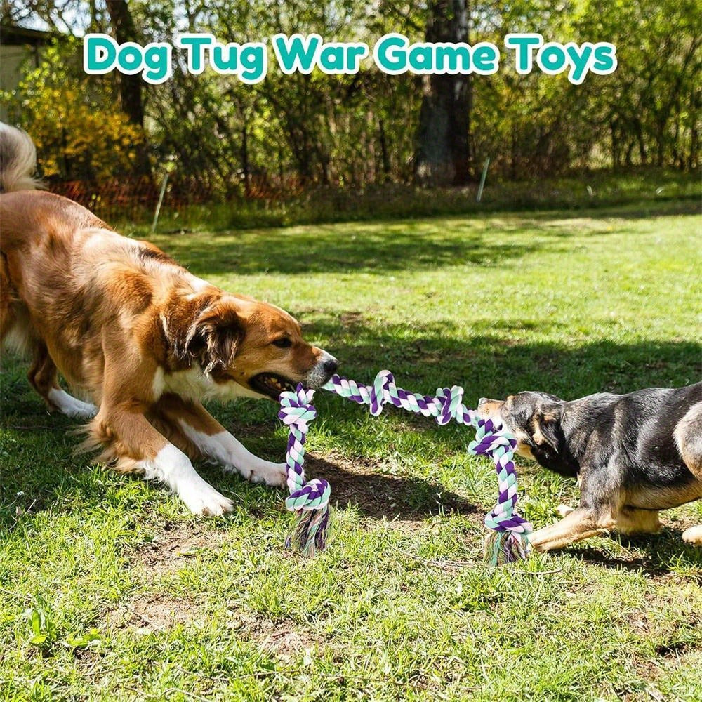 Dog Toy Six-Knot Twisted Rope Bone in Two Colorways for Tug, Fetch and Chew Play with Medium or Large Dogs — image 12