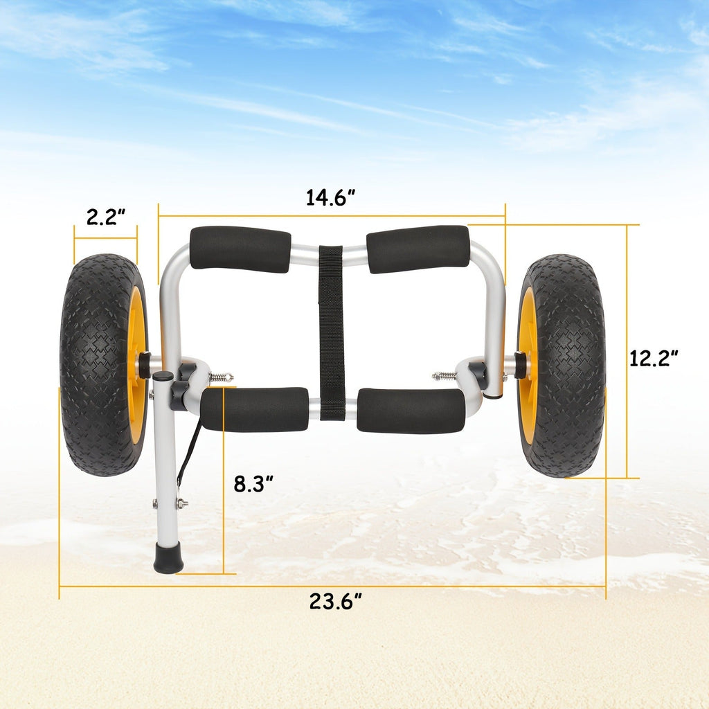 Kayak Cart Trolley Carrier Dolly, Canoe Paddle Board Boat Transport with 10-Inch Solid Wheels — image 7