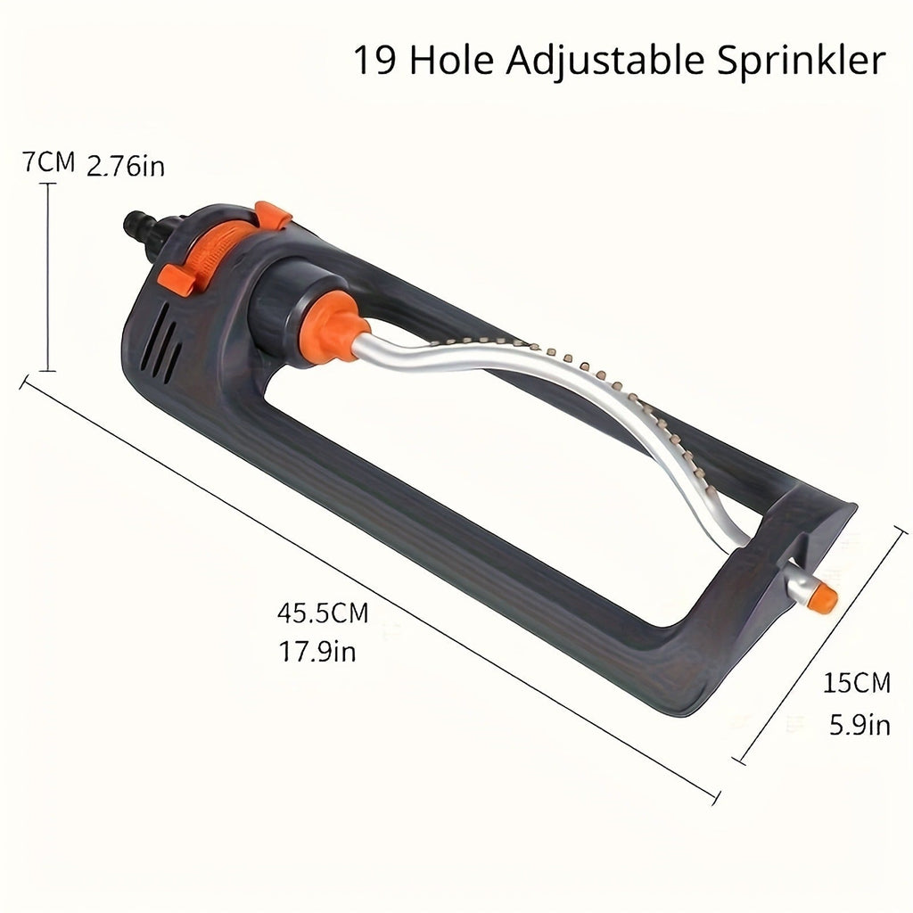 Oscillating Garden Sprinkler, 19-Hole Adjustable Swing Sprinkler with Universal Connector, No Battery Required — image 6