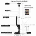 Wood Pellet Patio Heater Portable Gravity Feed Rocket Stove with Glass Tube Flame, Smokeless Non-Electric Outdoor Fire Pit fo