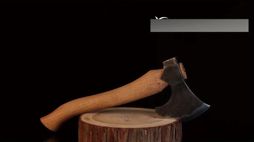 Hatchet Camping Axe 14 Inch Hand Forged High Carbon Steel Bushcraft Splitting Axe with Sheath - Wood for Garden, Patio and Ya