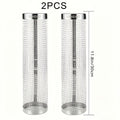 Rolling Grill Basket Stainless Steel 2-Pack, Cylinder BBQ Basket with Hook & Fork for Vegetables — image 1