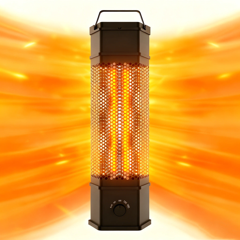 Electric Patio Heater 1400W 28", All-Around Radiant Heating with Tip-Over & Overheat Protection — image 8