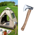 Splitting Axe Forged Carbon Steel 15.6-Inch with Handcrafted Wooden Grip, Professional Backyard Hatchet for Wood Chopping — i