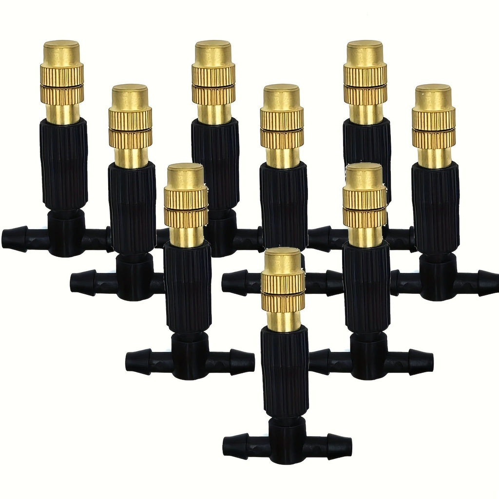 Outdoor Misting Cooling System 15m – 1/4" Brass Nozzles, 4/7mm Hose, Patio Garden Greenhouse — image 7