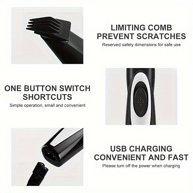 Pet Detail Trimmer, USB-Rechargeable Ceramic-Blade Clipper for Dog and Cat Face, Paw and Ear Areas — image 12